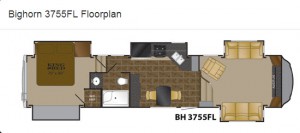 heartland bighorn 3755FL, fifth wheels with front living area