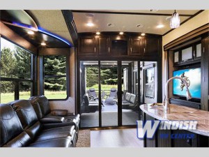 Grand Design Momentum Fifth Wheel Toy Hauler interior