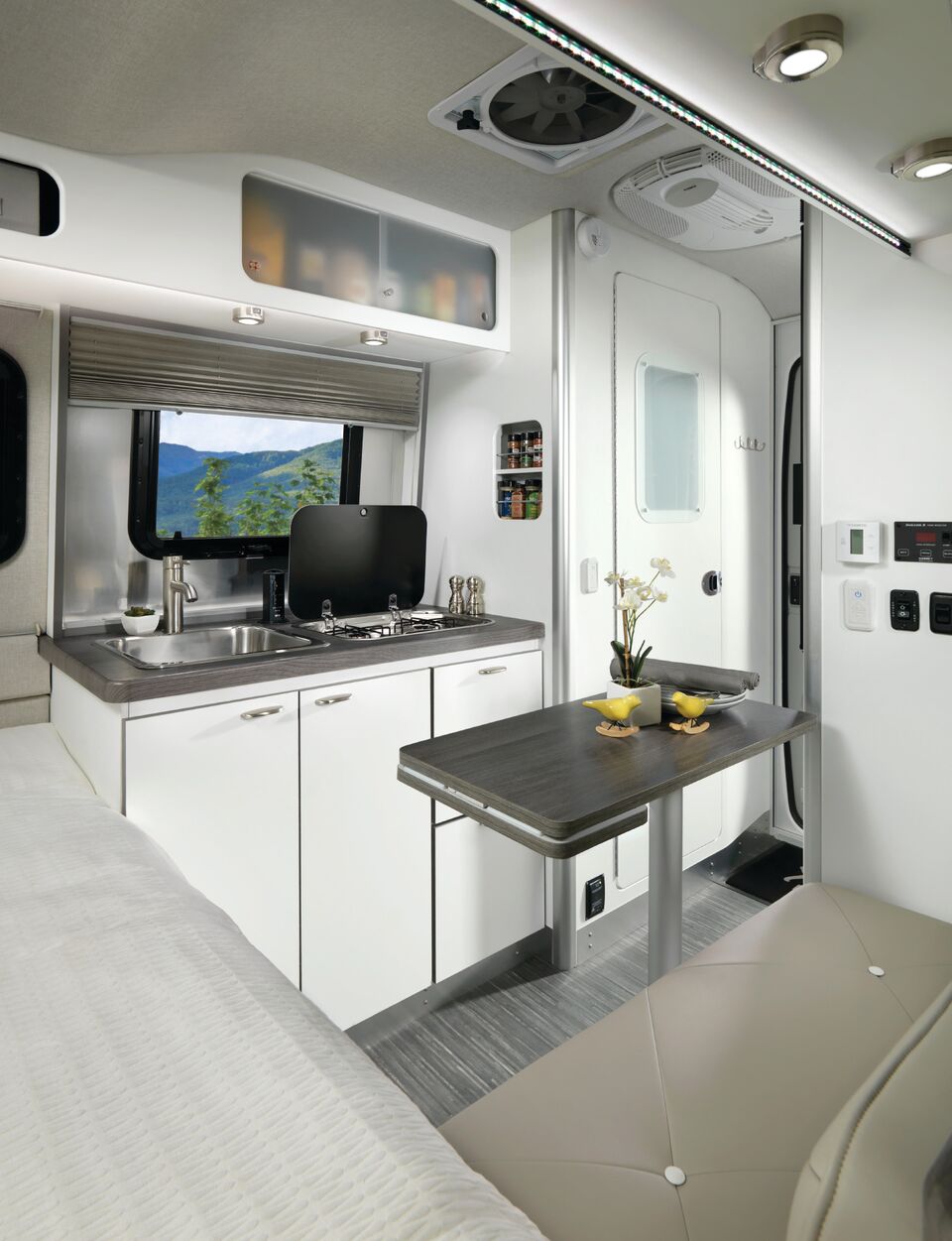 Windish RV Airstream Nest Travel Trailer Kitchen