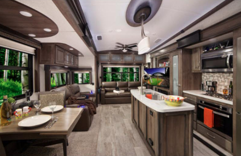 Montana Fifth Wheel Rear Living Room