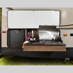 Cougar Half Ton Series Travel Trailer Outdoor Kitchen