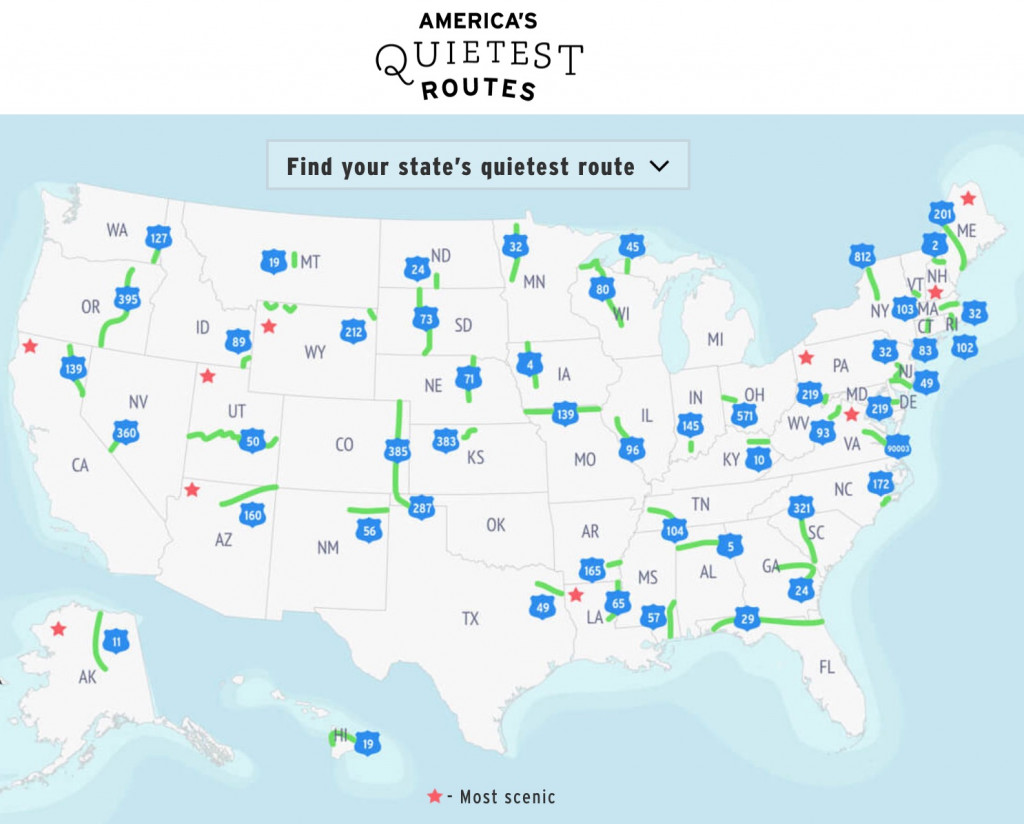 Quietest Routes Map